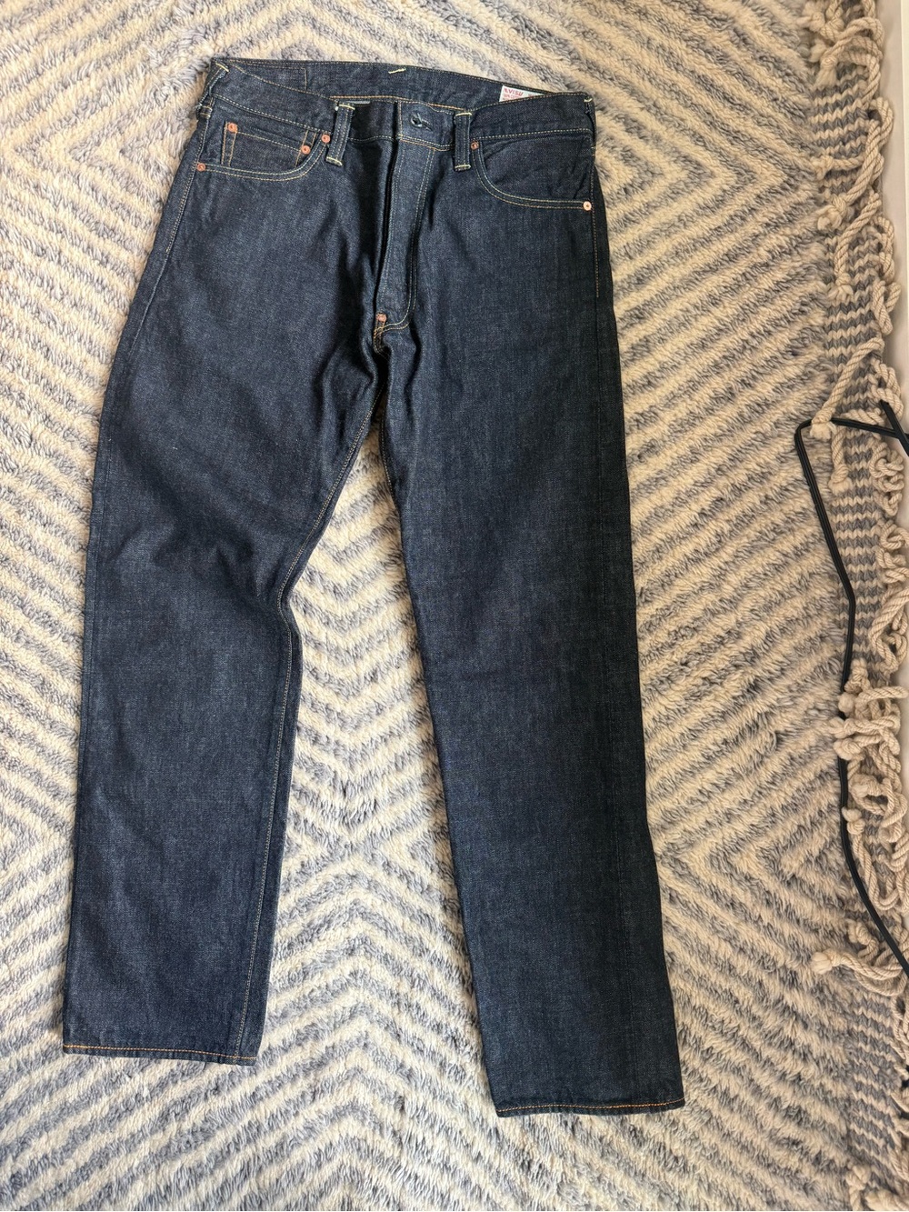 Evisu Men's Made in Japan “Tiger Preshrunk” Dark Indigo Jeans